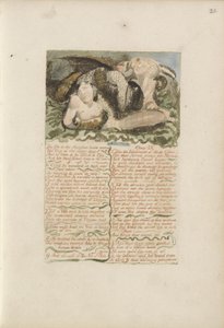 Il bue nel macello geme..., tavola 26 da Il primo libro di Urizen, 1794 da William Blake